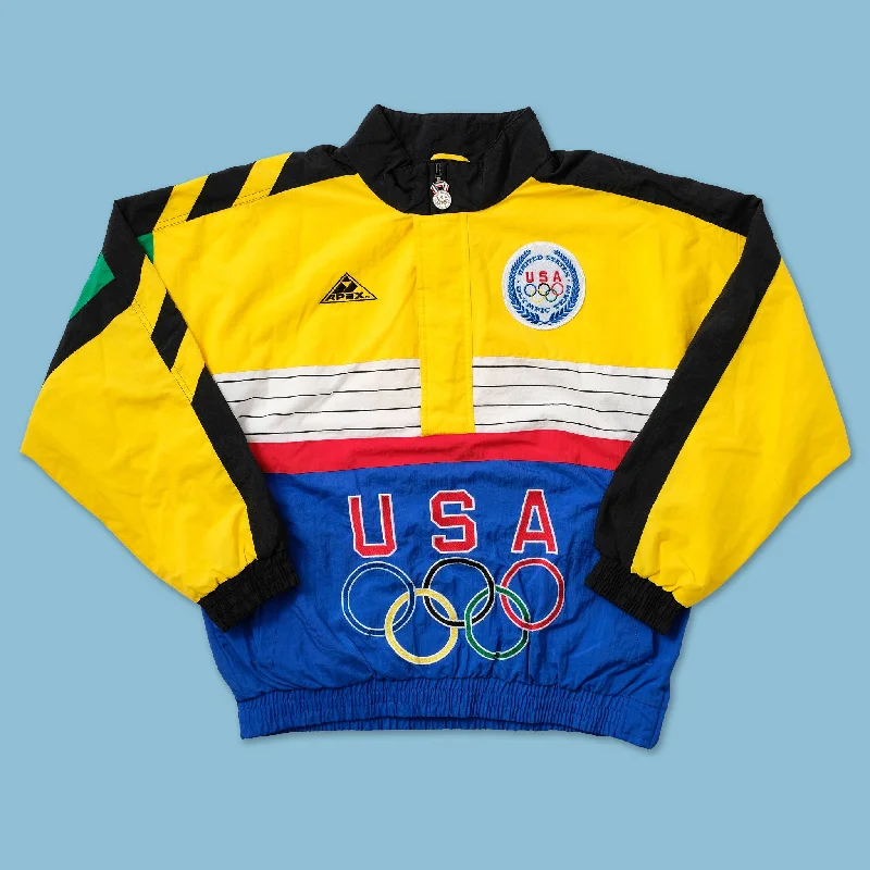 Vintage Apex One Olympics USA Windbreaker Large