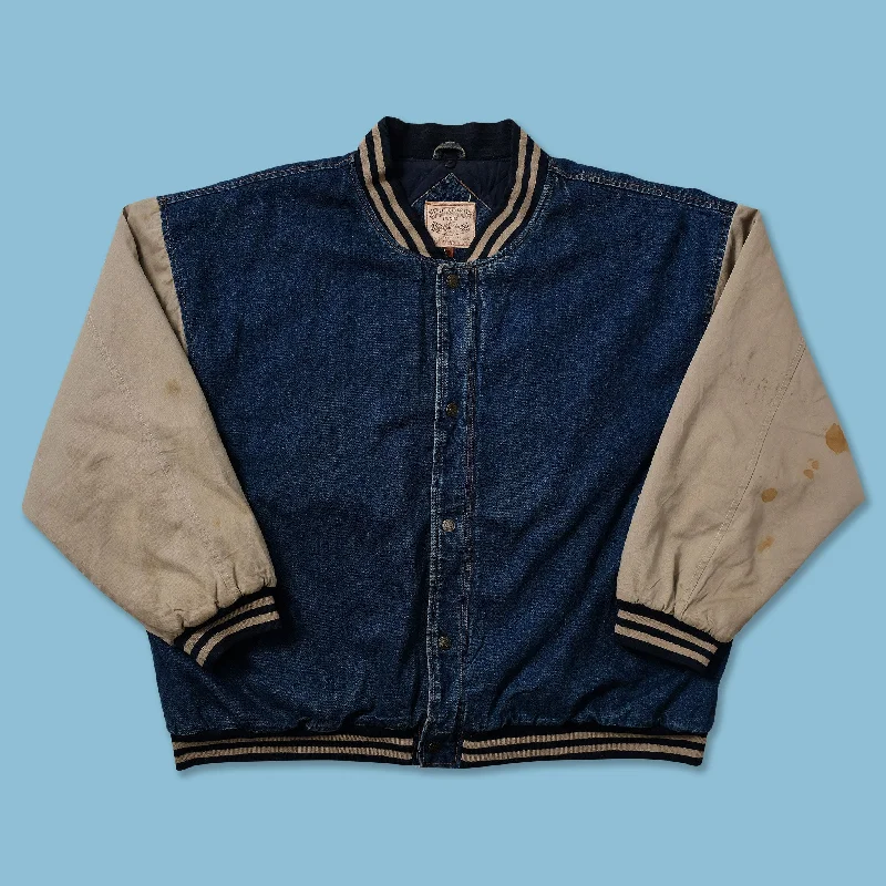 Vintage Denim College Jacket 3XLarge