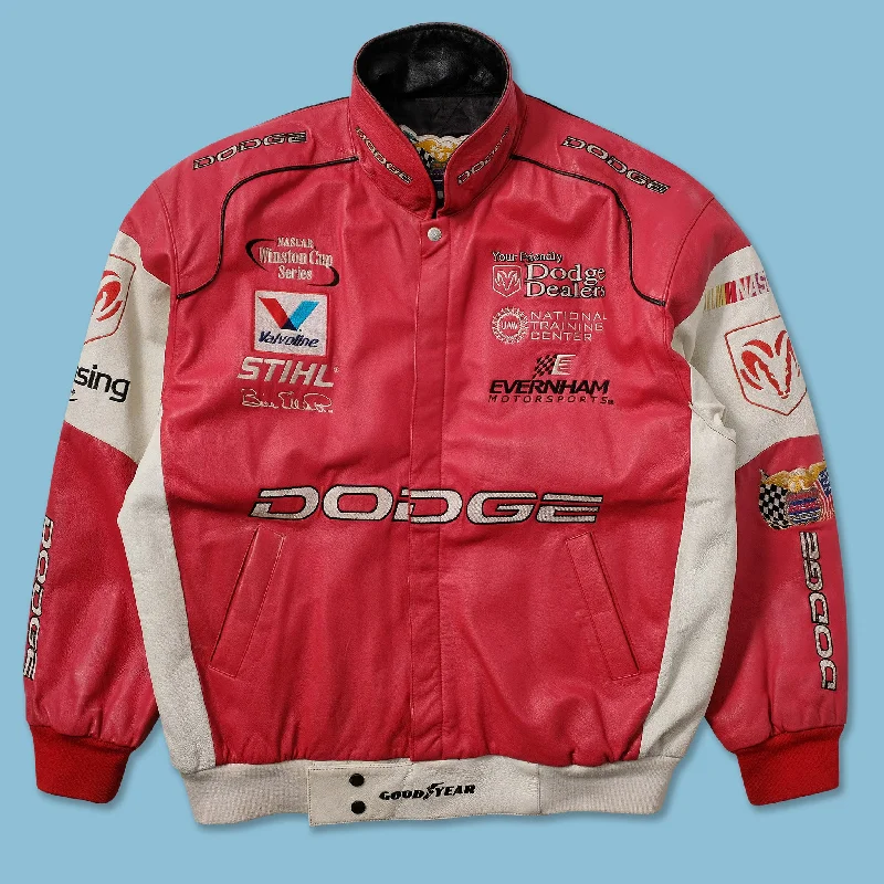 Vintage Dodge Racing Leather Jacket XLarge