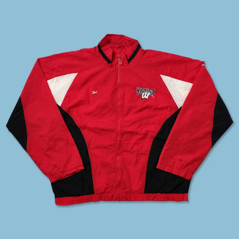 Vintage Reebok Wisconsin Badgers Track Jacket Large