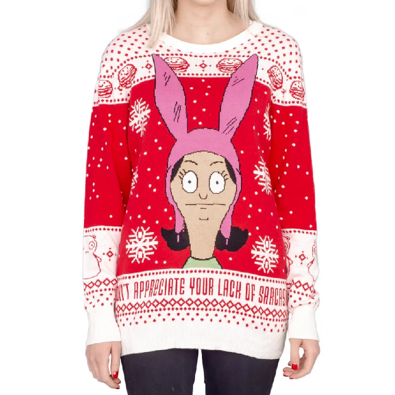 Women's Bobs Burgers Louise Appreciate your Lack of Sarcasm Ugly Christmas Sweater