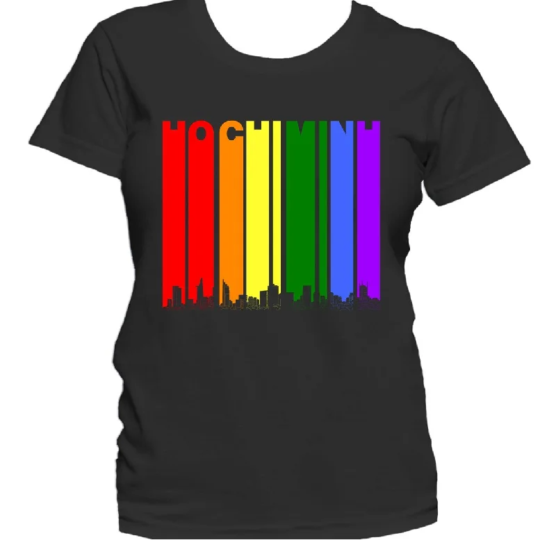 Ho Chi Minh Vietnam Skyline Rainbow LGBTQ Gay Pride Women's T-Shirt