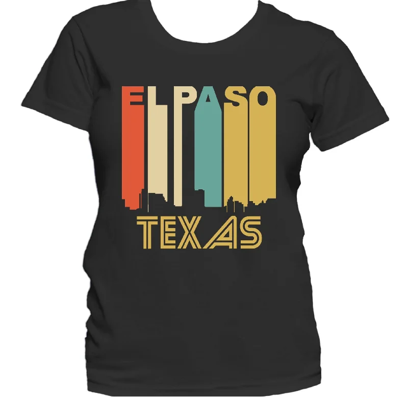 Retro 1970's Style El Paso Texas Skyline Women's T-Shirt