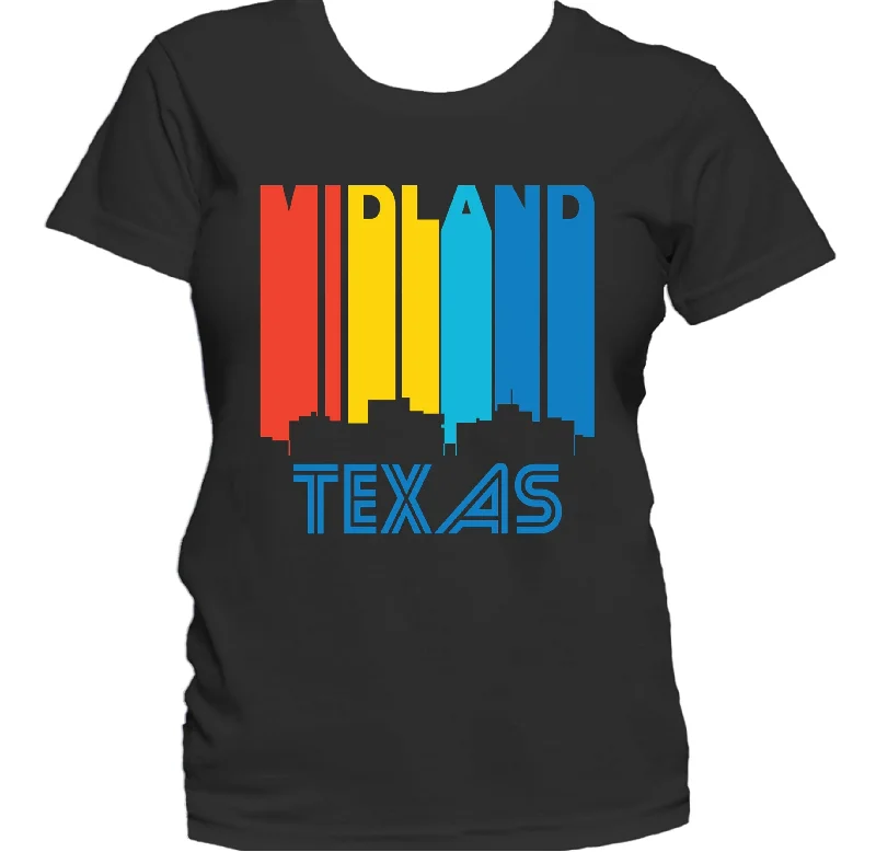 Retro 1970's Style Midland Texas Skyline Women's T-Shirt