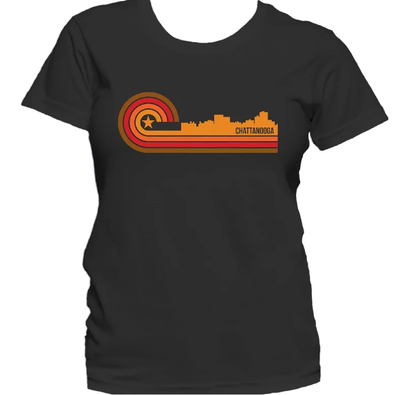 Retro Style Chattanooga Tennessee Skyline Women's T-Shirt