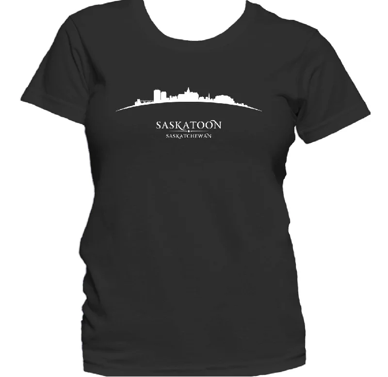 Saskatoon Saskatchewan Cityscape Downtown Skyline Women's T-Shirt