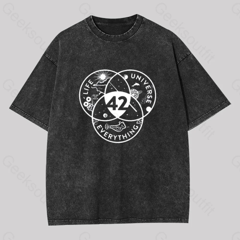 42 answer to life the universe Washed T-Shirt