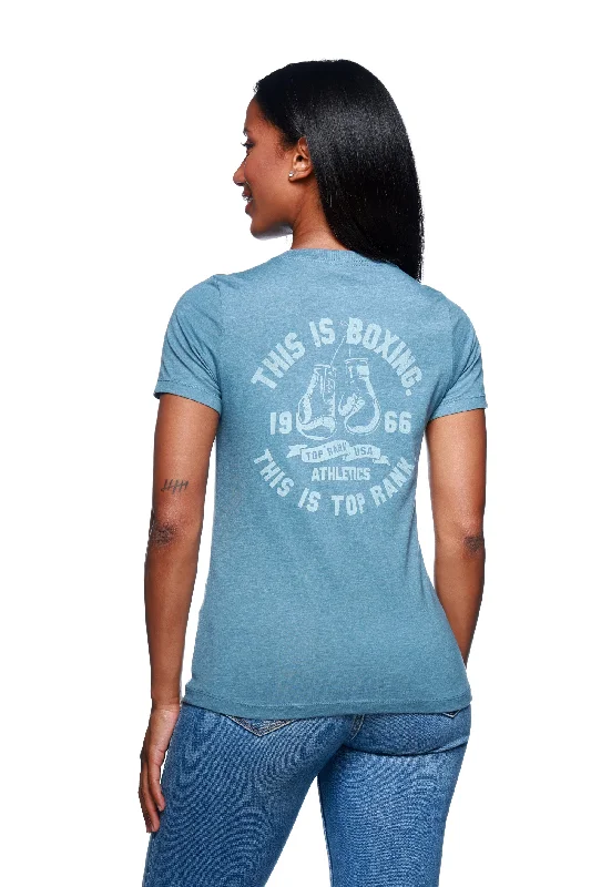 Heather Slate Top Rank Women's V-Neck T-Shirt