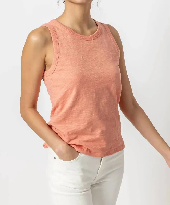 Back Seam Tank Top In Sunset