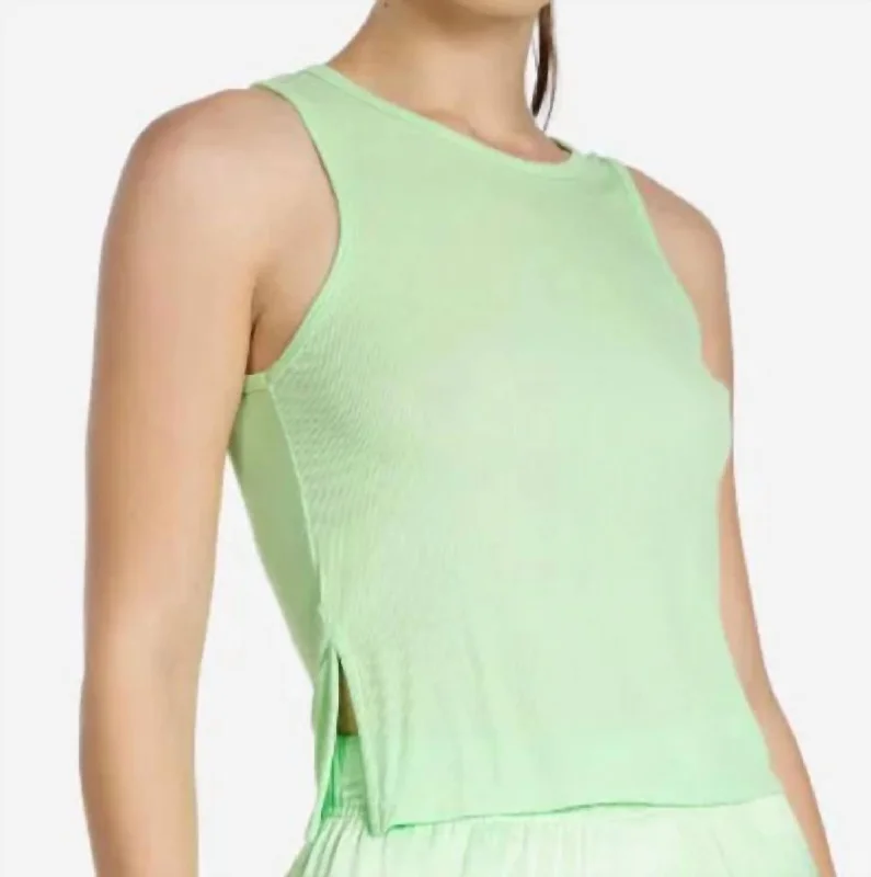 Huntington Tank Top W/ Side Slit Light Green