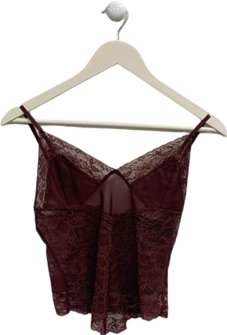 I.AM.GIA Burgundy Lace Camisole Top M