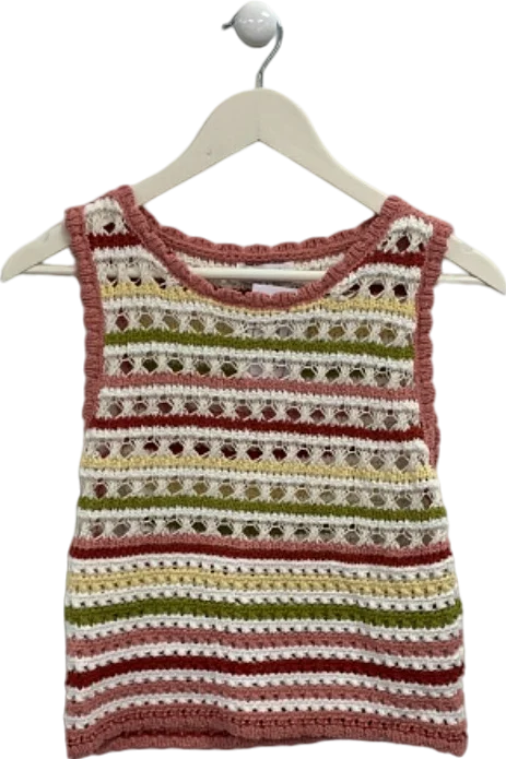 Jacquie The Label Multi-Coloured Crocheted Tank Top S