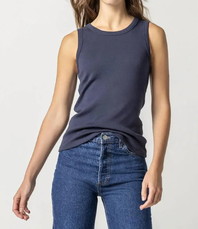 Jewel Tank Top In Navy