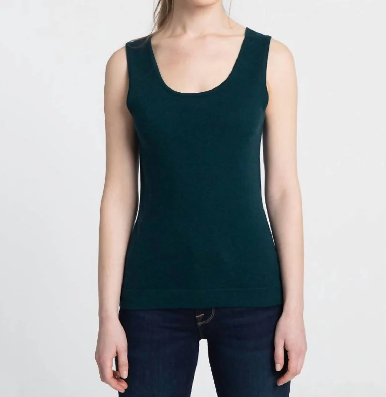 Scoop Neck Tank In Seapine