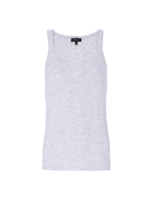 waffle-knit cashmere tank top