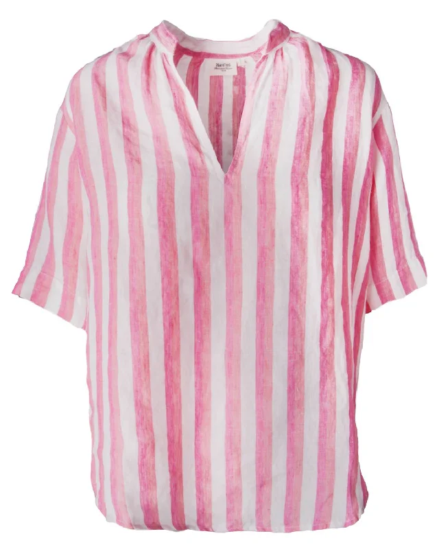 Women's Camil Woven Shirt In Pink Stripe