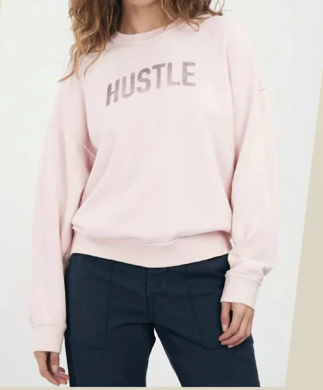 Crewneck Sweatshirt Hustle In Pink