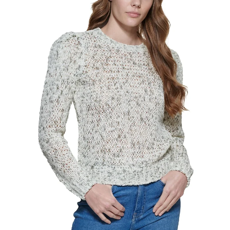 Calvin Klein Women's Speckled Crewneck Sweater Beige