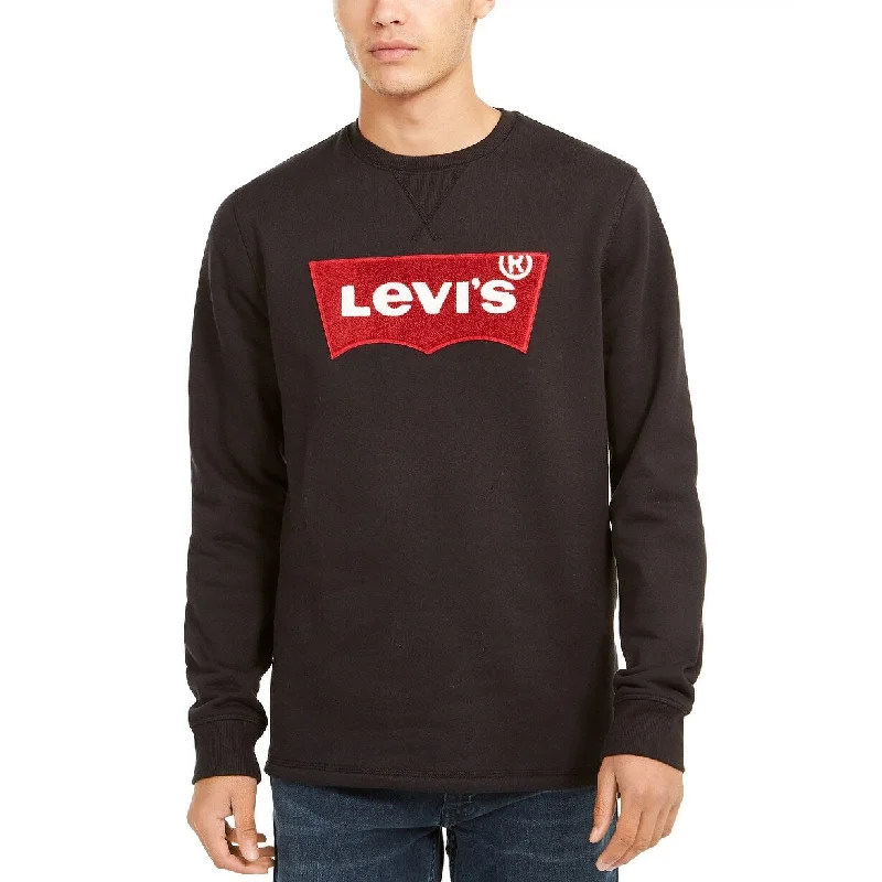 Levi's Men's Logo Graphic Crewneck Sweatshirt Dark Gray Size Large