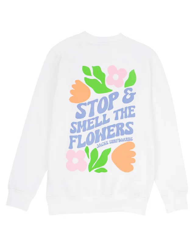 Women's Smell The Flowers L/S Crewneck Sweatshirt