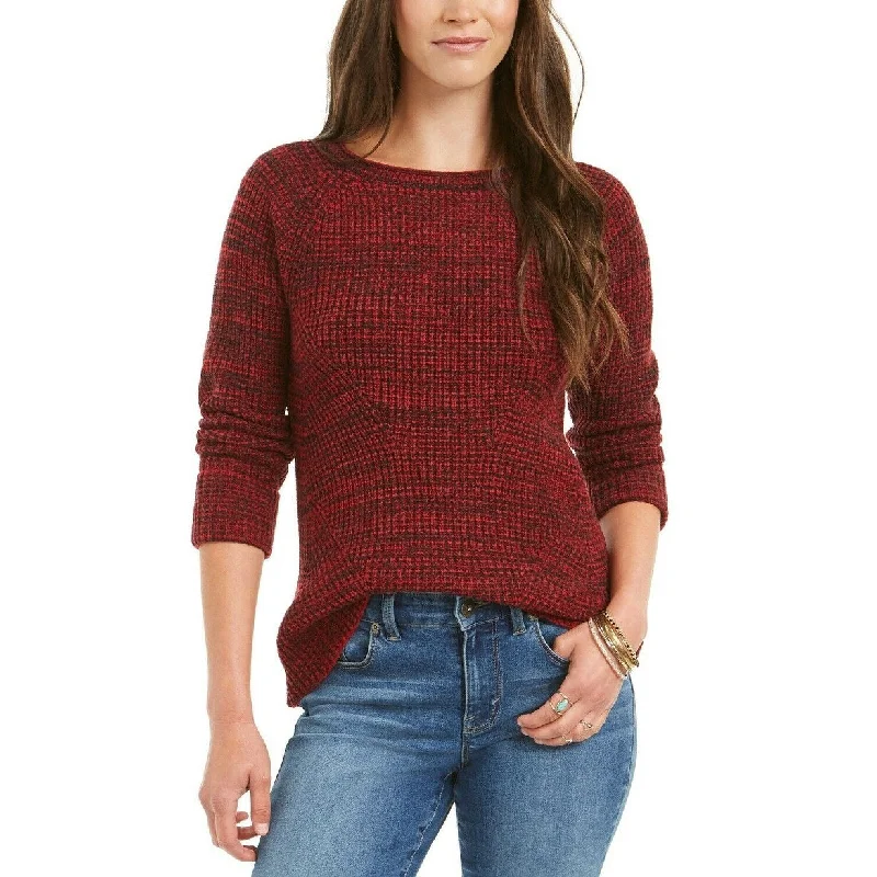 Style & Co Women's Crewneck Marled Sweater Red Size Medium