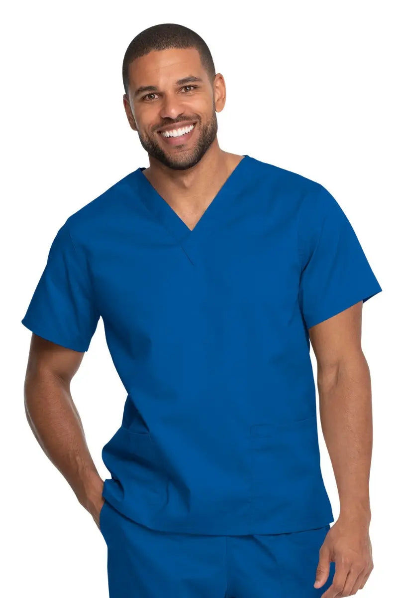 Dickies Industrial Unisex V-Neck Scrub Top | Royal Blue