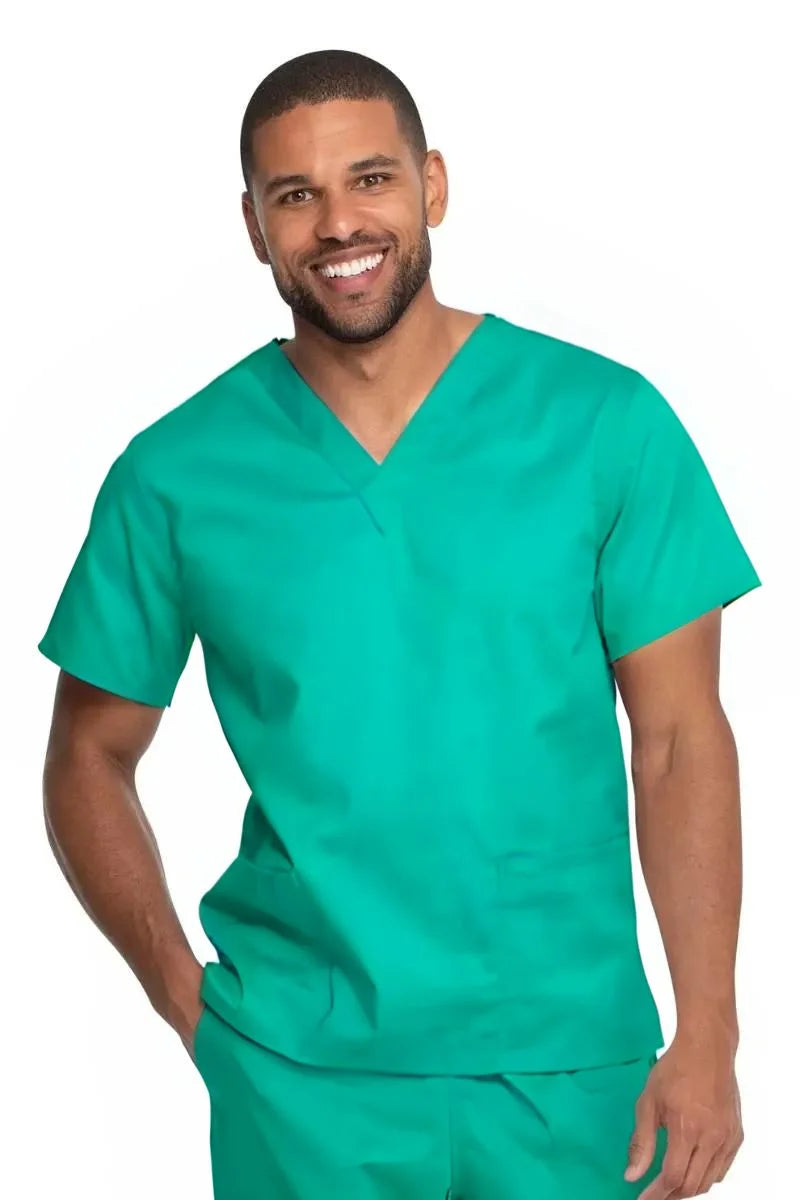 Dickies Industrial Unisex V-Neck Scrub Top | Surgical Green