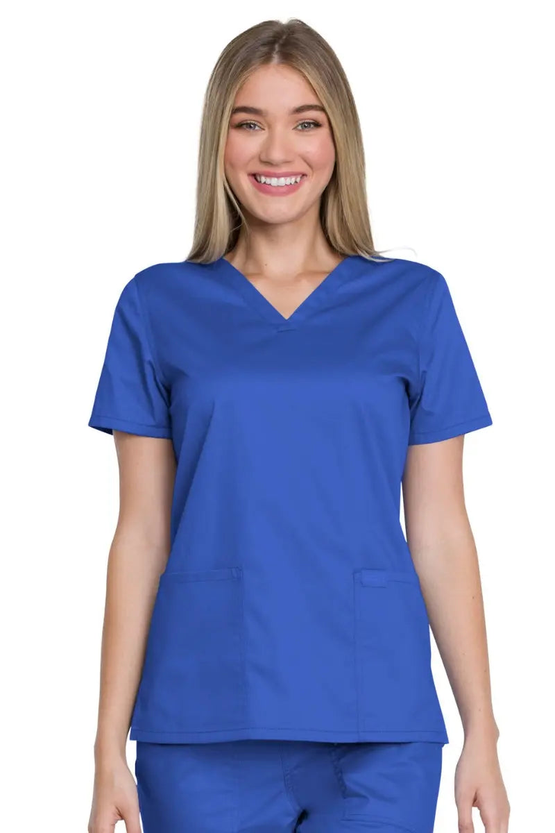 Dickies Industrial Women's V-Neck Scrub Top | Royal Blue