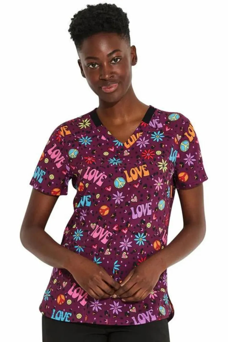 Dickies Women's V-Neck Print Scrub Top | Happy Hippie