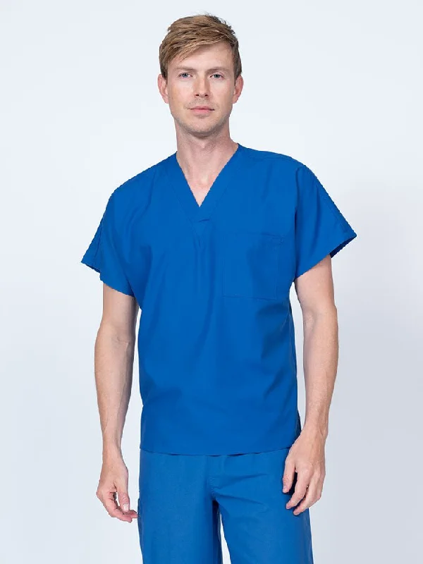 Luv Scrubs Unisex Single Pocket V-Neck Scrub Top | Royal