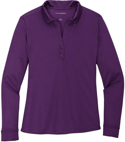 Port Authority Ladies Silk Touch Performance Long Sleeve Polo