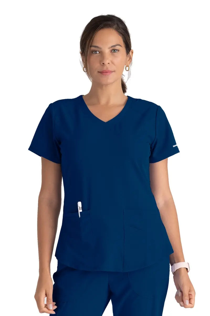 Skechers Women's Breeze V-neck Scrub Top | Navy