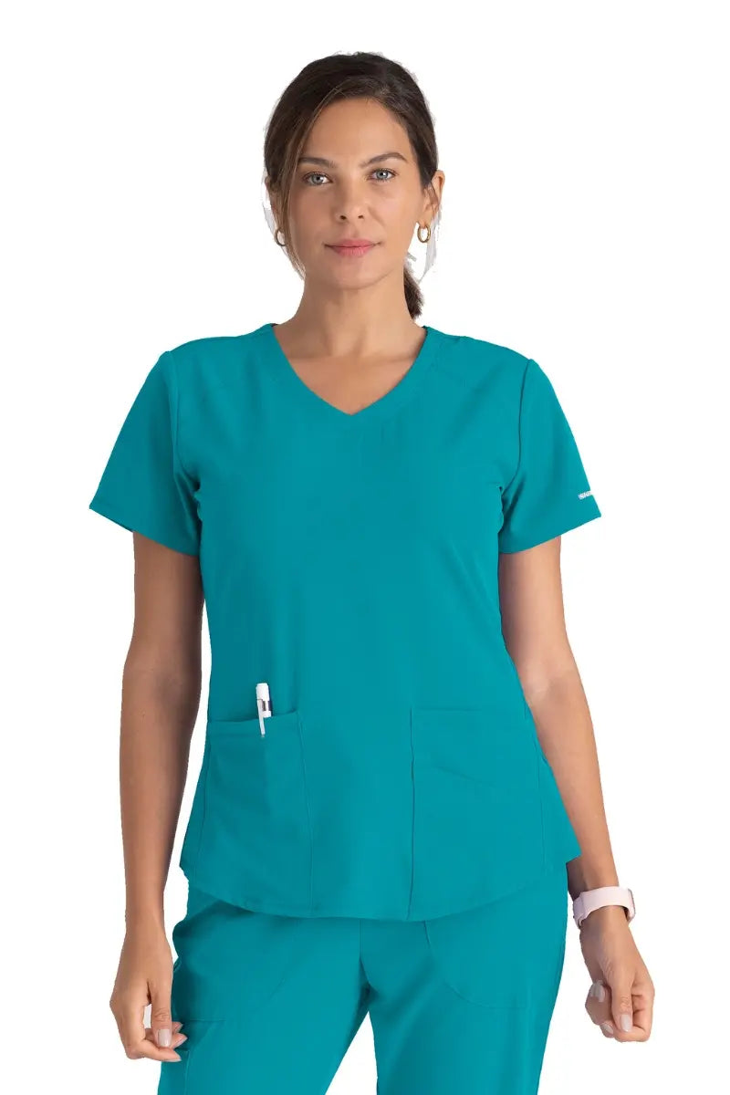 Skechers Women's Breeze V-neck Scrub Top | Teal