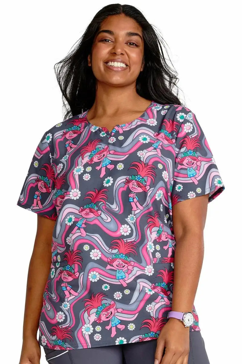 Tooniforms Women's V-Neck Print Top | Trollstopia