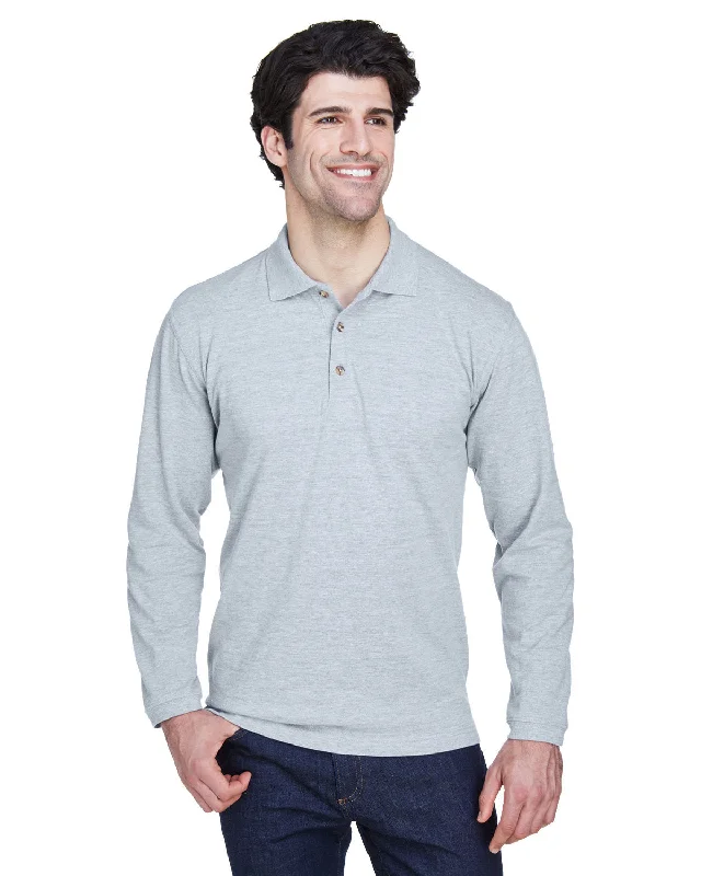 UltraClub 8532 Adult Long-Sleeve Classic Piqu Polo