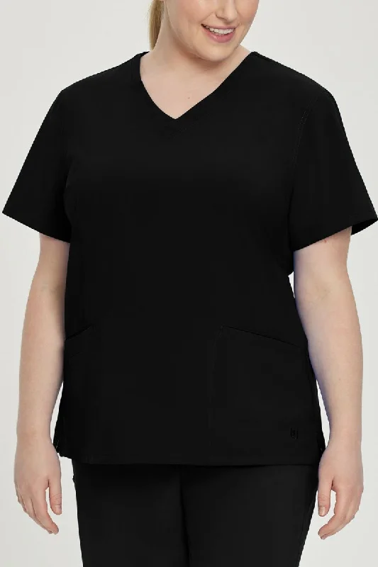 Urbane Performance Women's Motivate V-Neck Scrub Top | Black