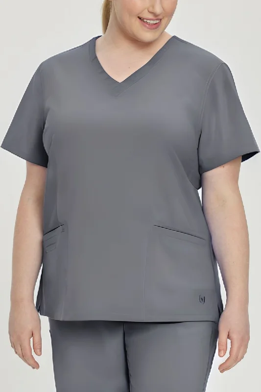 Urbane Performance Women's Motivate V-Neck Scrub Top | Steel Grey