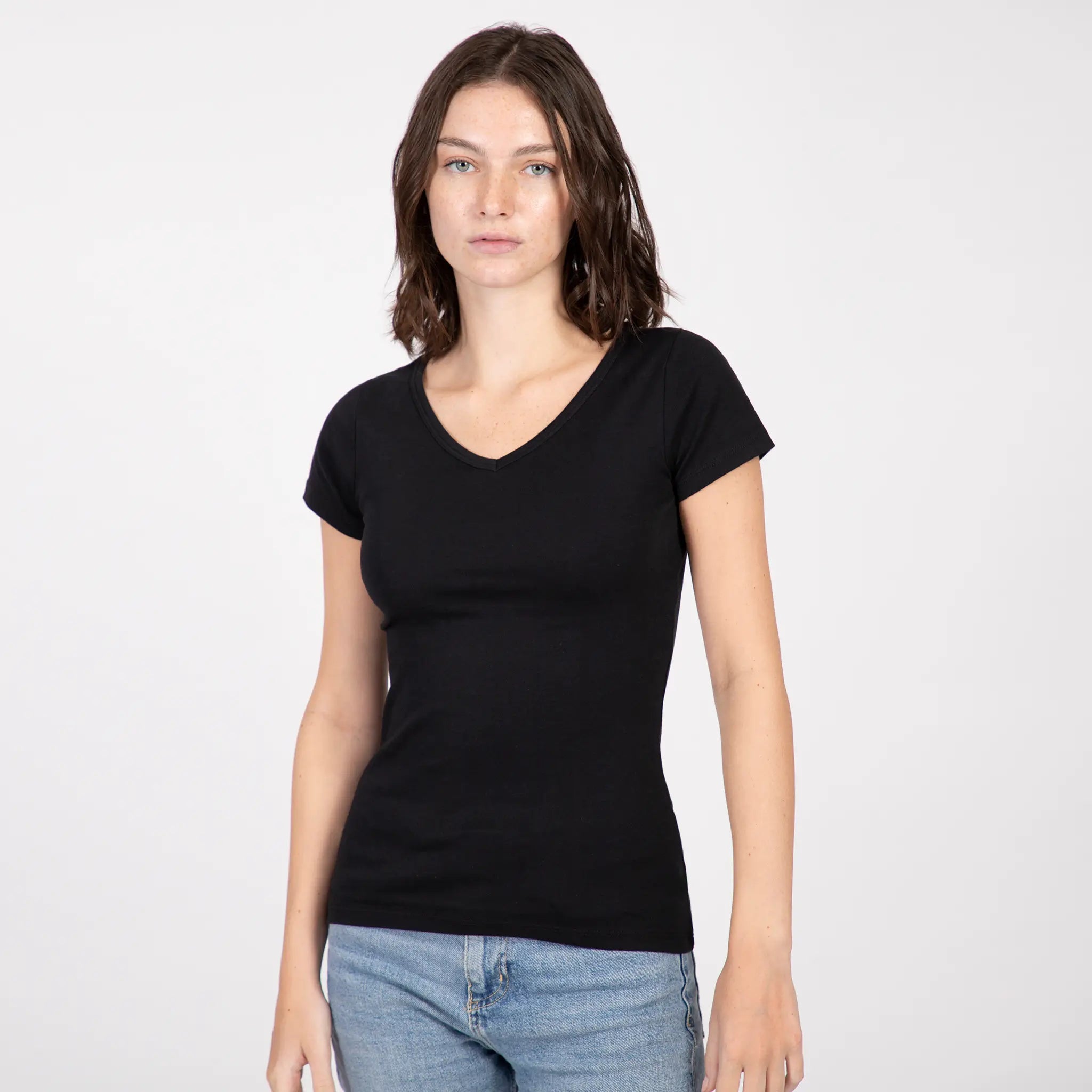 Women's Organic Pima V-Neck - Relaxed Fit