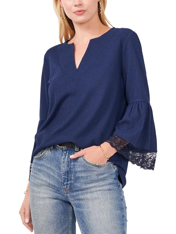 Womens V-Neck Lace Blouse