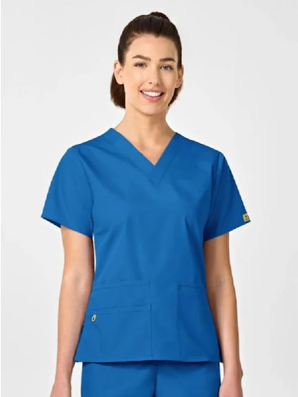 WonderWink Origins Women's Bravo V-Neck Scrub Top | Royal