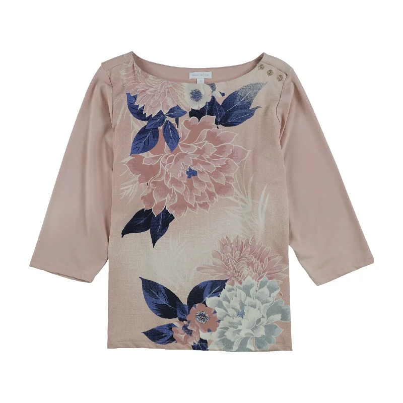 Charter Club Womens Floral Pullover Blouse