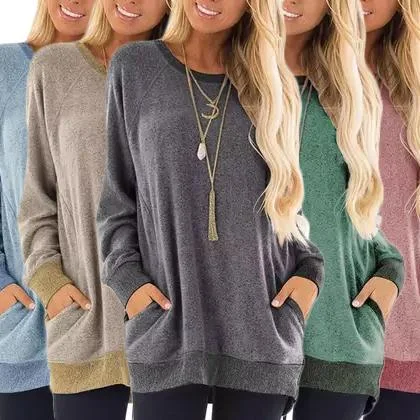 Haute Edition Women's Ultra Soft Long Sleeve Pullover Sweatshirt